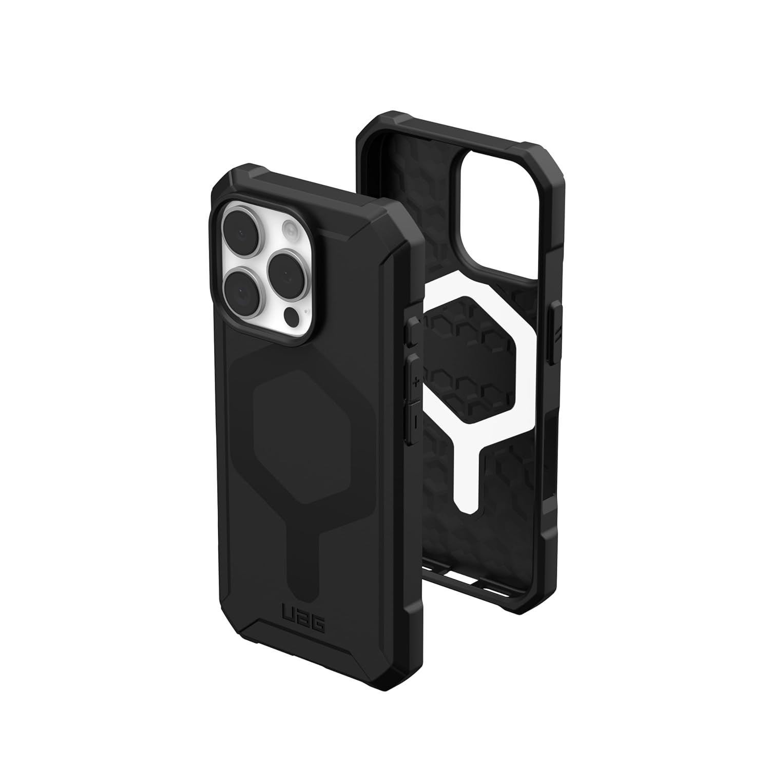 Urban Armor Gear UAG iPhone 15 Case, Essential Armor Mag-Safe Compatible, Slim Fit Rugged Protective Case/Cover Designed for iPhone 15, 2024 (Military Drop Tested) - Black